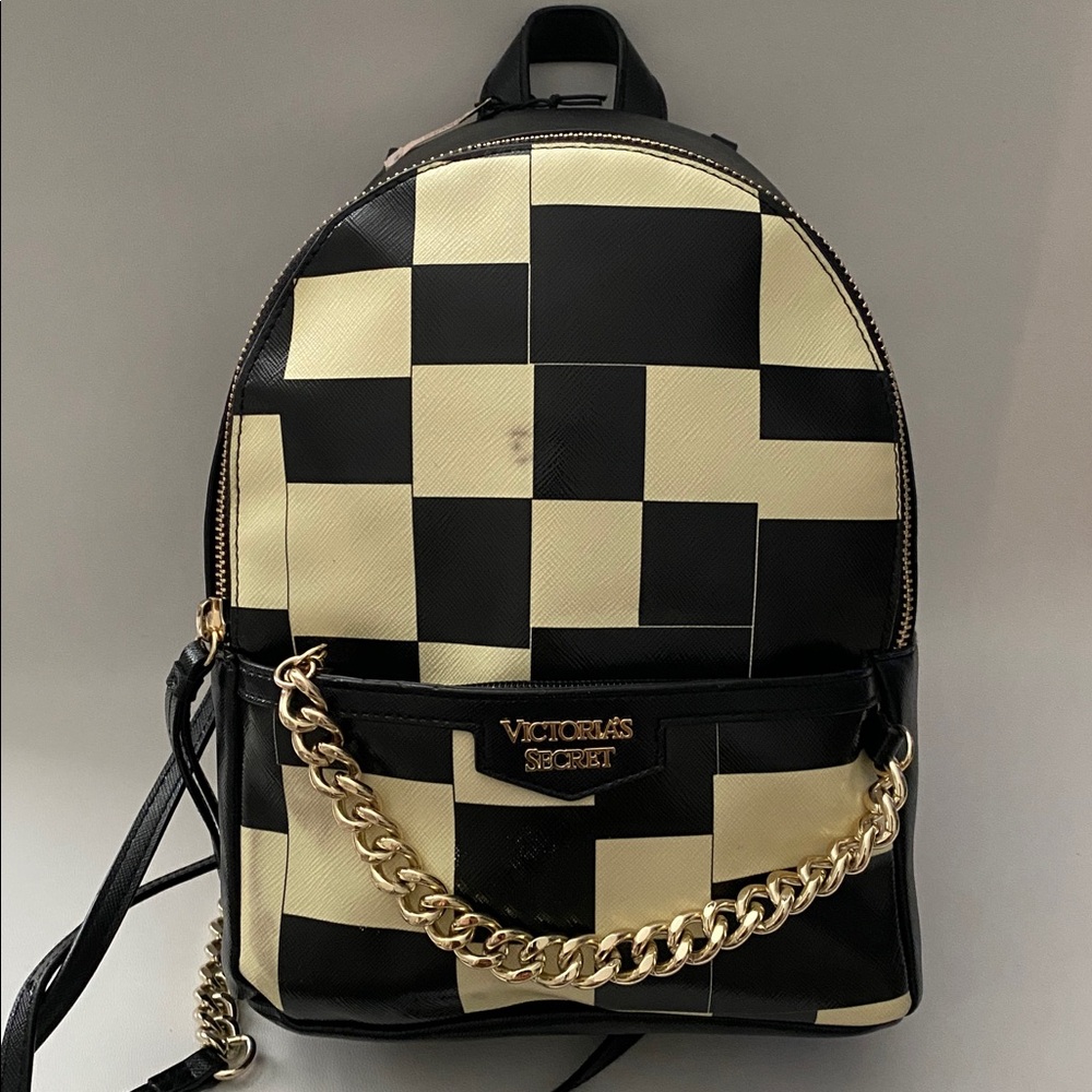 Y2K Victoria's Secret Checker Patterned Backpack